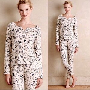 Eloise Animal Print Pajama Top M